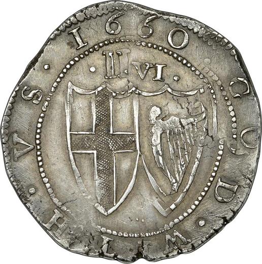 Reverse Halfcrown 1660 - Silver Coin Value - United Kingdom, Commonwealth