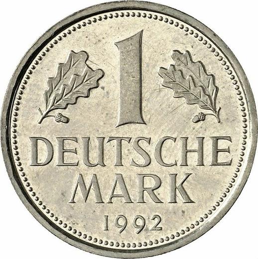 Obverse 1 Mark 1992 A -  Coin Value - Germany, FRG