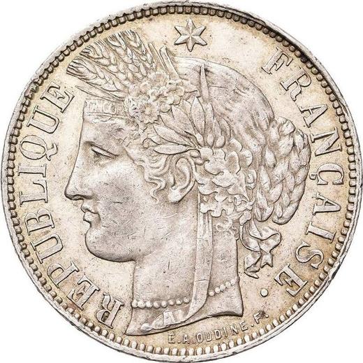 Obverse 5 Francs 1871 K "No Motto" - Silver Coin Value - France, Third Republic