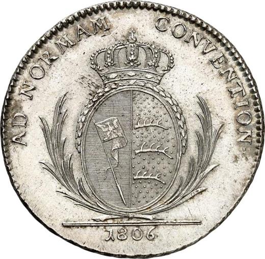 Reverse Thaler 1806 - Silver Coin Value - Württemberg, Frederick I