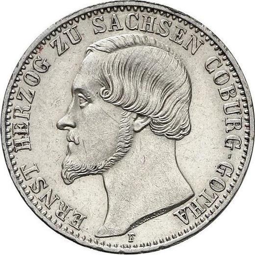 Obverse 1/6 Thaler 1855 F - Silver Coin Value - Saxe-Coburg and Gotha, Ernest II