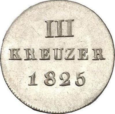 Reverse 3 Kreuzer 1825 - Silver Coin Value - Nassau, William