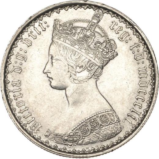 Obverse Florin 1852 WW "Gothic" - Silver Coin Value - United Kingdom, Victoria