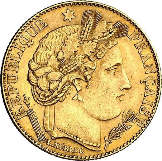 Obverse 10 Francs 1895 A "Type 1878-1899" - Gold Coin Value - France, Third Republic