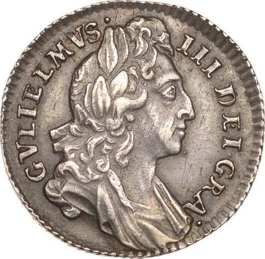 Obverse Sixpence 1696 "First laureated bust" Early harp - Silver Coin Value - United Kingdom, William III
