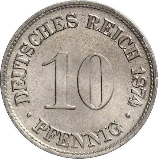Obverse 10 Pfennig 1874 G "Type 1873-1889" -  Coin Value - Germany, German Empire