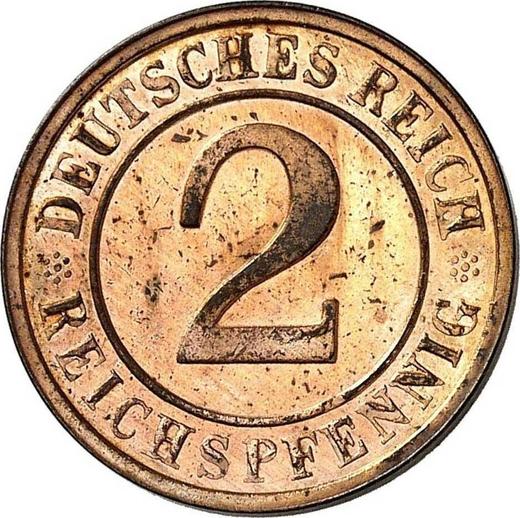 Obverse 2 Reichspfennig 1925 D - Coin Value - Germany, Weimar Republic