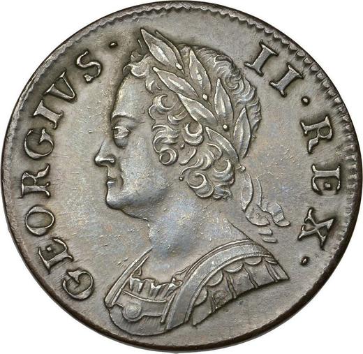 Obverse Halfpenny 1750 "Old Head" - Coin Value - United Kingdom, George II