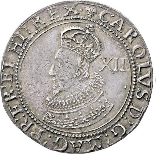 Obverse Shilling no date (1625-1642) "First draped bust" Plume above the shield - Silver Coin Value - United Kingdom, Charles I