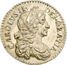 Anverso 2 peniques 1675 - valor de la moneda de plata - Gran Bretaña, Carlos II