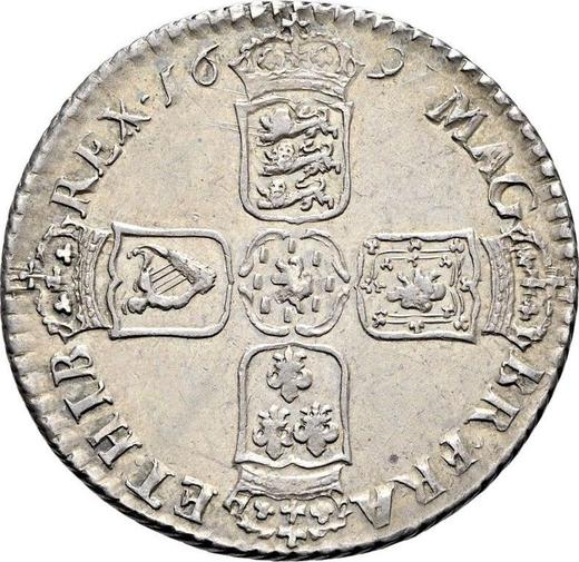 Reverse Shilling 1697 y "First laureated bust" Lowercase "y" - Silver Coin Value - United Kingdom, William III