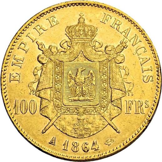 Revers 100 Francs 1864 A "Typ 1862-1870" - Goldmünze Wert - Frankreich, Napoleon III