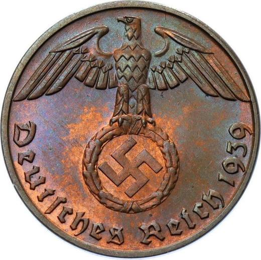Reverse 1 Reichspfennig 1939 B "Type 1936-1940" -  Coin Value - Germany, Third Reich