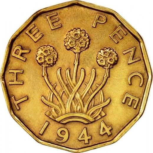 Reverse Threepence 1944 HP "Type 1937-1948" - Coin Value - United Kingdom, George VI