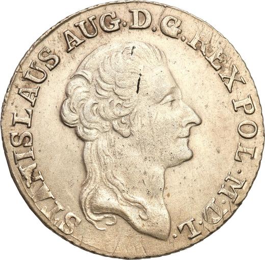 Obverse 1 Zloty (4 Grosze) 1790 EB - Silver Coin Value - Poland, Stanislaus II Augustus