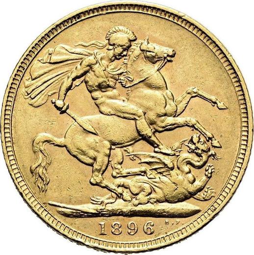 Revers Sovereign 1896 TB - Goldmünze Wert - Großbritannien, Victoria
