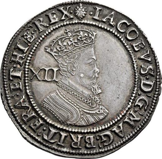 Obverse Shilling no date (1604-1619) "Fourth bust" - Silver Coin Value - United Kingdom, James I