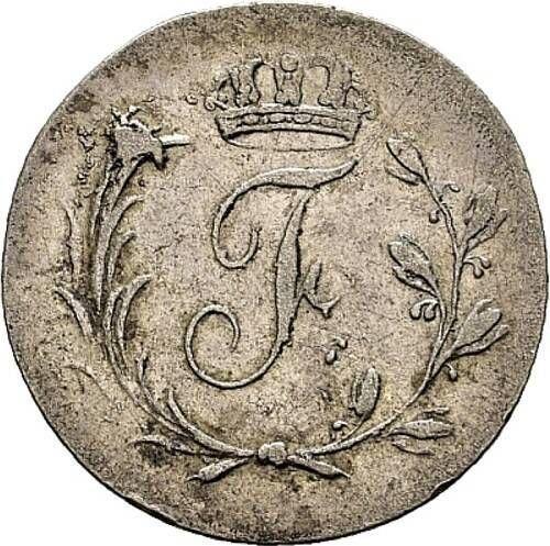 Avers 6 Kreuzer 1821 - Silbermünze Wert - Sachsen-Hildburghausen, Friedrich