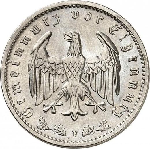 Reverso 1 Reichsmark 1936 F "Tipo 1933-1939" - valor de la moneda  - Alemania, Alemania nazi