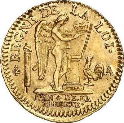 Rewers monety - Louis d'or 1792 A "Typ 1792-1793" - cena złotej monety - Francja, Ludwik XVI