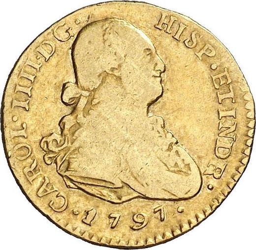 Obverse 1 Escudo 1797 NG M - Gold Coin Value - Guatemala, Charles IV