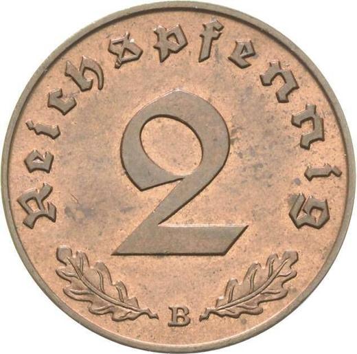 Obverse 2 Reichspfennig 1939 B "Type 1936-1940" -  Coin Value - Germany, Third Reich