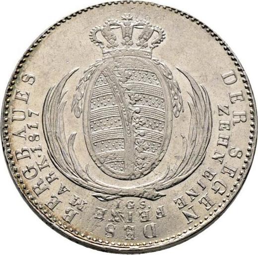 Reverse Thaler 1817 I.G.S. "Mining" - Silver Coin Value - Saxony-Albertine, Frederick Augustus I
