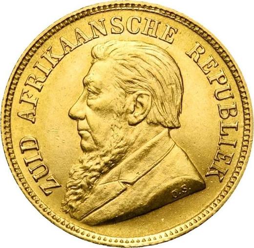 Obverse 1/2 pond (Transvaal) 1892 Double shaft - Gold Coin Value - RSA, Transvaal Republic