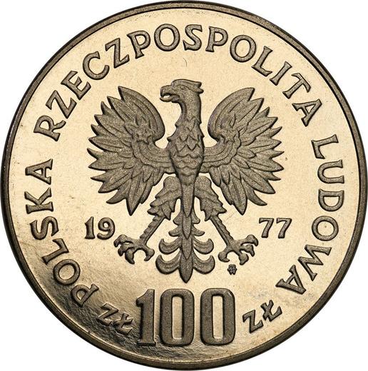 Anverso Pruebas 100 eslotis 1977 MW "Castillo Real de Wawel" Níquel - valor de la moneda  - Polonia, República Popular