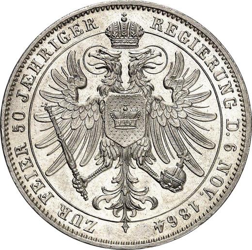 Reverse Thaler 1864 "50 years of reign of Frederick Gunter" - Silver Coin Value - Schwarzburg-Rudolstadt, Friedrich Günther