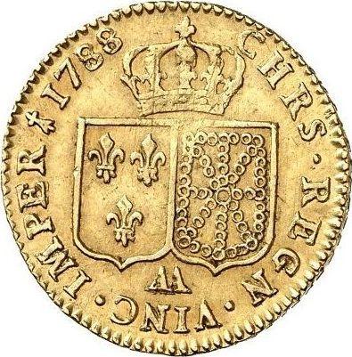 Reverso Louis d'Or 1788 AA - valor de la moneda de oro - Francia, Luis XVI