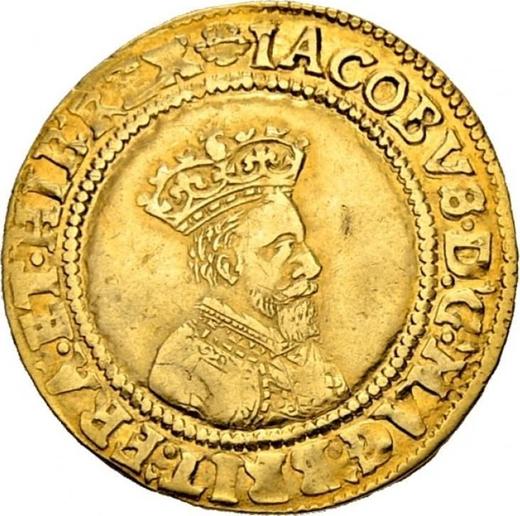 Аверс монеты - 1 крона без года (1604-1619) "Первый бюст" - цена золотой монеты - Великобритания, Яков I
