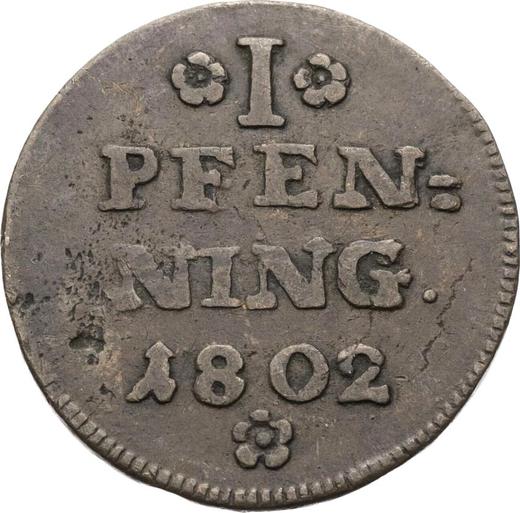 Revers 1 Pfennig 1802 - Münze Wert - Lippe, Paul Alexander Leopold II