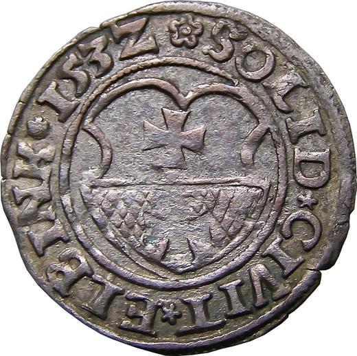 Obverse Schilling (Szelag) 1532 "Elbing" - Silver Coin Value - Poland, Sigismund I the Old