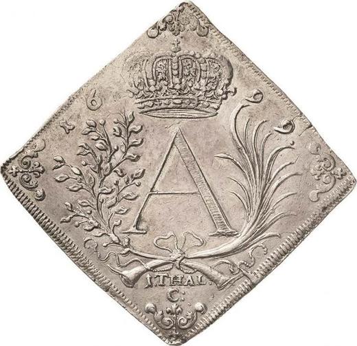 Reverse Thaler 1699 "Shooting clip" - Silver Coin Value - Poland, Augustus II