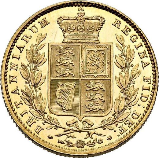 Revers Sovereign 1853 WW "Wappen" "WW" vertiefte - Goldmünze Wert - Großbritannien, Victoria