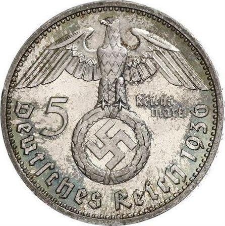 Reverse 5 Reichsmark 1936 D "Type 1936-1939" - Silver Coin Value - Germany, Third Reich