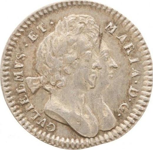 Obverse Fourpence (Groat) 1693 "Second busts" - Silver Coin Value - United Kingdom, William III and Mary II