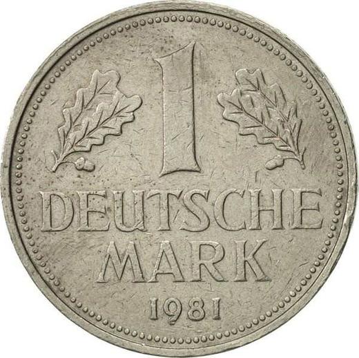 Avers 1 Mark 1981 F - Münze Wert - Deutschland, BRD
