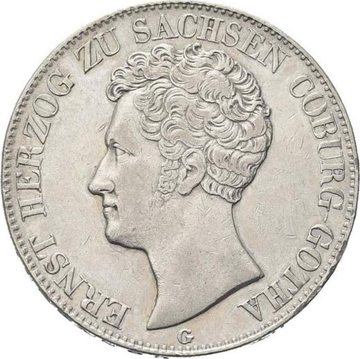 Аверс монеты - Талер 1841 года G - цена серебряной монеты - Саксен-Кобург-Гота, Эрнст I