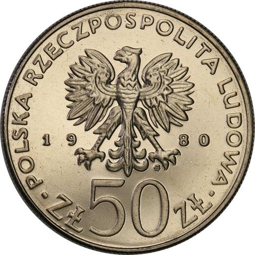 Awers monety - Próba 50 złotych 1980 MW "Bolesław I Chrobry" Nikiel - cena  monety - Polska, PRL
